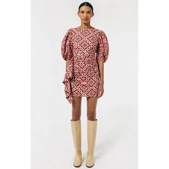 Rhode Women’s Diamond Sunset Pia Preppy Eclectic Mini Dress NWOT Sz 2 - Picture 2 of 8